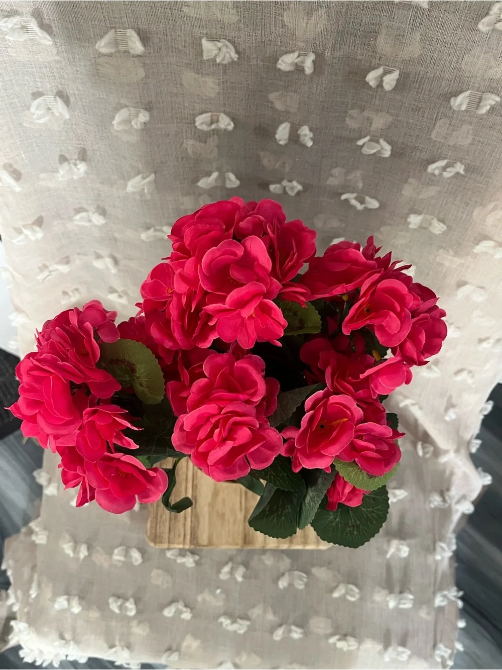 Fuchsia, artificial hydrangea Bouquet